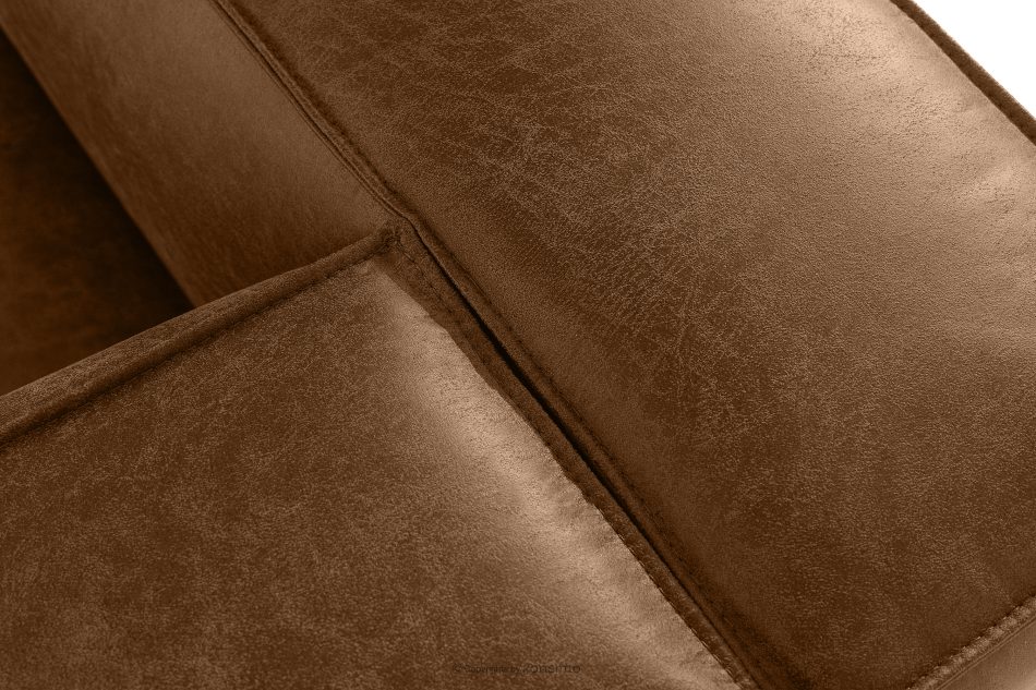 FEROX Rohová pohovka v štýle loft látka podobná koži hnedá pravá hnedá - obrázok 5