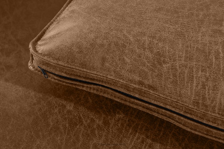 FEROX Rohová pohovka v štýle loft látka podobná koži hnedá pravá hnedá - obrázok 8