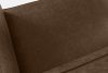 FEROX Rohová pohovka v štýle loft látka podobná koži tmavohnedá pravá tmavo hnedá - obrázok 8