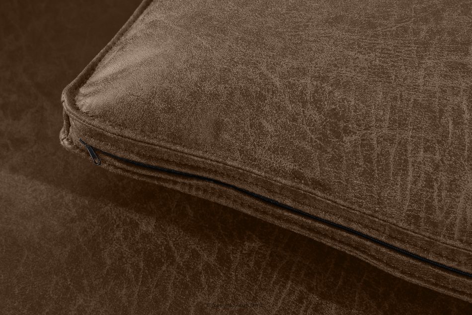 FEROX Rohová pohovka v štýle loft látka podobná koži tmavohnedá pravá tmavo hnedá - obrázok 8