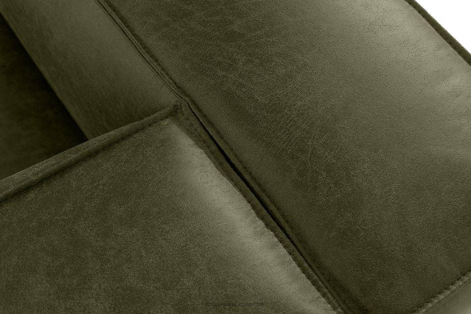 FEROX Trojmiestna pohovka v štýle loft kožená látka zelená zelená - obrázok 5