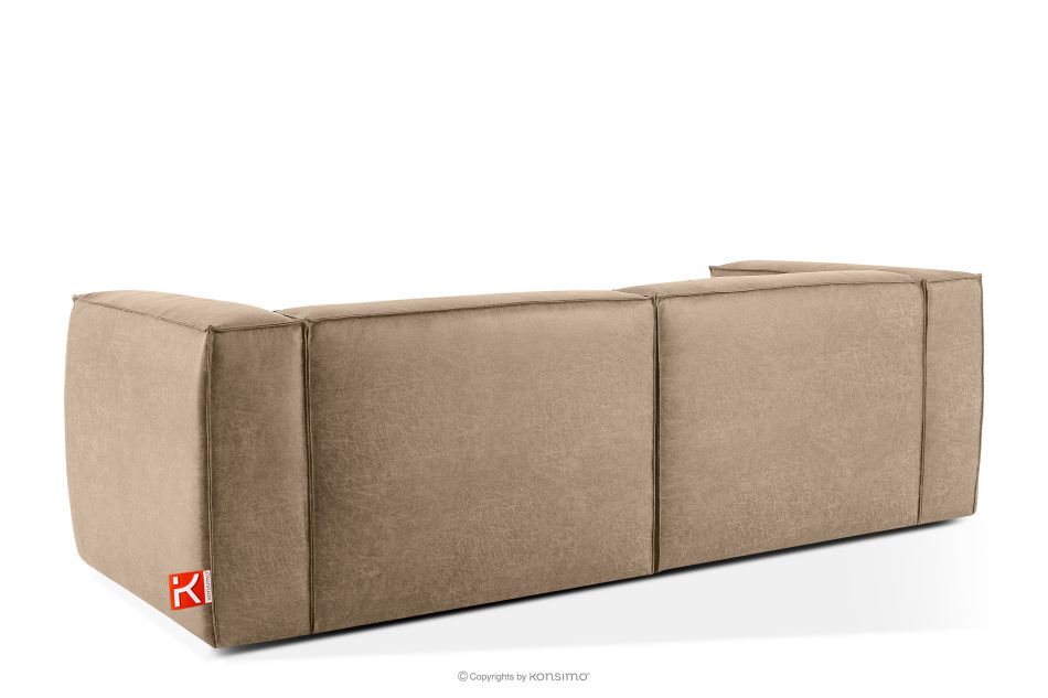 FEROX Trojmiestna pohovka v štýle loft kožená látka béžová béžová - obrázok 3