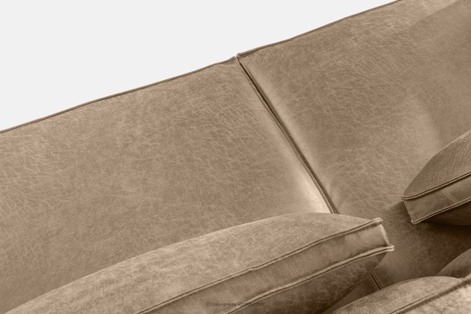 FEROX Trojmiestna pohovka v štýle loft kožená látka béžová béžová - obrázok 4