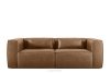 Trojmiestna pohovka v štýle loft látka podobná koži hnedá