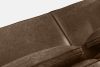FEROX Trojmiestna pohovka v štýle loft látka podobná koži tmavohnedá tmavo hnedá - obrázok 5
