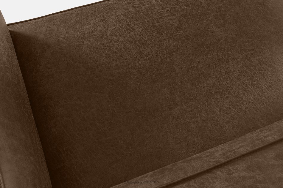FEROX Trojmiestna pohovka v štýle loft látka podobná koži tmavohnedá tmavo hnedá - obrázok 7