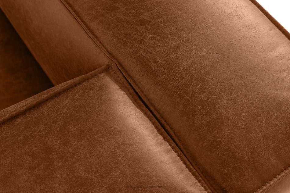 FEROX Trojmiestna pohovka v štýle loft látka podobná koži červená červená - obrázok 5