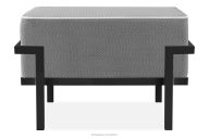 Záhradný taburet na kovových nohách, tmavo sivý/čierny/biely