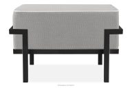 Záhradný taburet na kovových nohách, tmavo sivý/tmavo sivý/biely