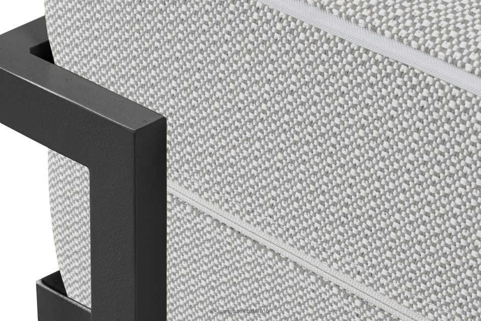 TRIGLO Záhradný taburet na kovových nohách, tmavo sivý/tmavo sivý/biely tmavo sivá/tmavo sivá/biela - obrázok 4