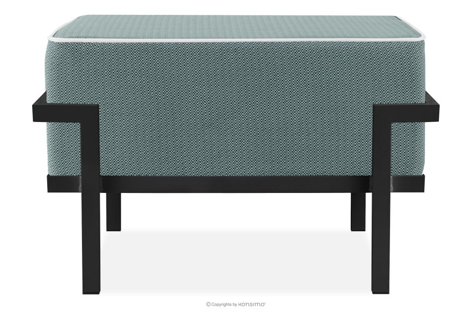 TRIGLO Záhradný taburet na kovových nohách, tmavo sivý/tmavo zelený/biely tmavo sivá/tmavo zelená/biela - obrázok 0