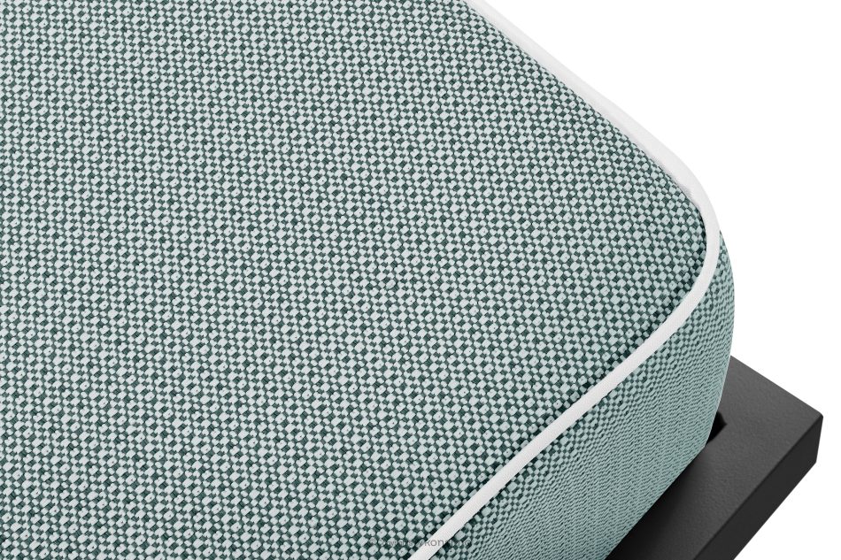 TRIGLO Záhradný taburet na kovových nohách, tmavo sivý/tmavo zelený/biely tmavo sivá/tmavo zelená/biela - obrázok 3