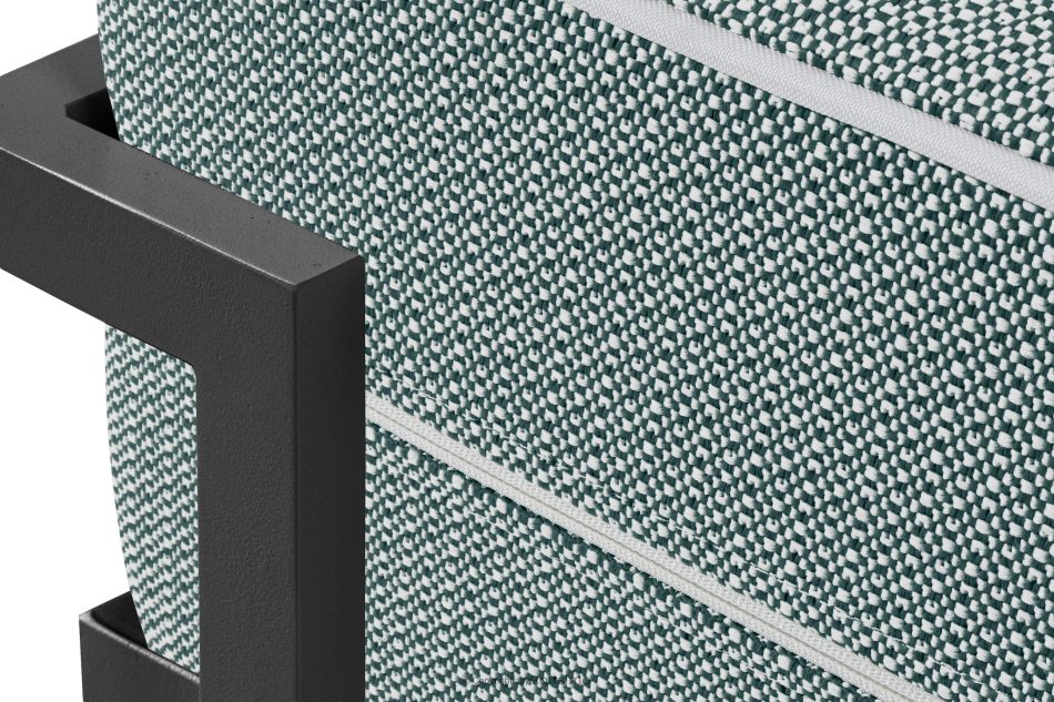 TRIGLO Záhradný taburet na kovových nohách, tmavo sivý/tmavo zelený/biely tmavo sivá/tmavo zelená/biela - obrázok 4