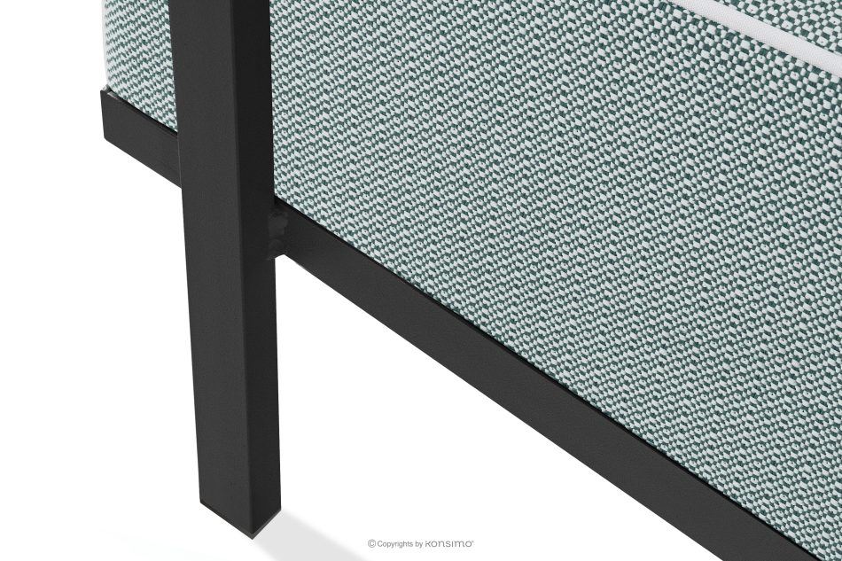 TRIGLO Záhradný taburet na kovových nohách, tmavo sivý/tmavo zelený/biely tmavo sivá/tmavo zelená/biela - obrázok 5