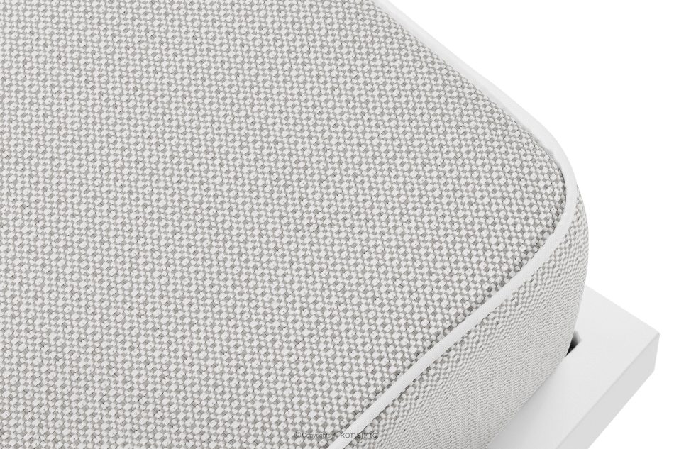 TRIGLO Záhradný taburet na kovových nohách, biely/tmavo sivý/biely biela/tmavo sivá/biela - obrázok 3