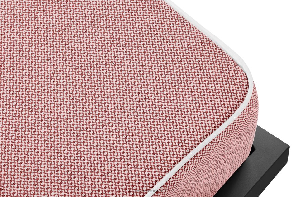 TRIGLO Záhradný taburet na kovových nohách, tmavo sivý/červený/biely tmavo sivá/červená/biela - obrázok 3