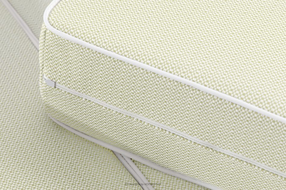 TRIGLO Moderné záhradné kreslo na kovových nohách, biele/svetlo zelené/biele biela/svetlo zelená/biela - obrázok 9