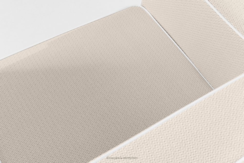 TRIGLO Moderné záhradné kreslo na kovových nohách, biele/tmavo béžové/biele biela/tmavá béžová/biela - obrázok 7