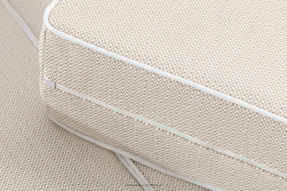 TRIGLO Moderné záhradné kreslo na kovových nohách, biele/tmavo béžové/biele biela/tmavá béžová/biela - obrázok 9