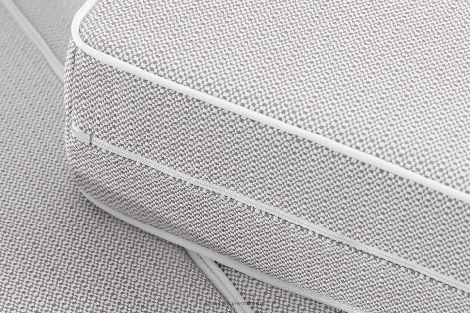 TRIGLO Moderné záhradné kreslo na kovových nohách, biele/tmavo šedé/biele biela/tmavo sivá/biela - obrázok 9