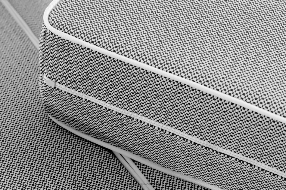 TRIGLO Moderná záhradná pohovka 2 na kovových nohách, tmavo sivá/čierna/biela tmavosivá/čierna/biela - obrázok 9