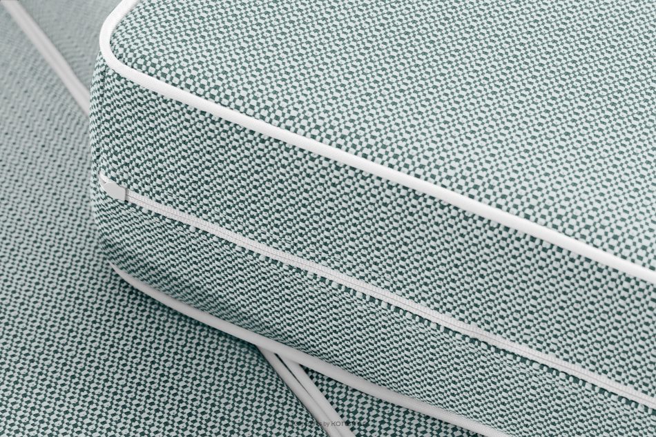 TRIGLO Moderná záhradná pohovka 2 na kovových nohách, tmavo sivá/tmavo zelená/biela tmavosivá/tmavozelená/biela - obrázok 9