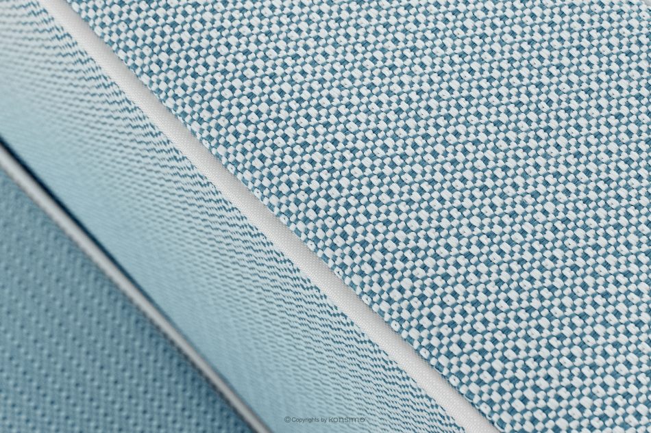 TRIGLO Moderná záhradná pohovka 2 na kovových nohách, biela/morská modrá/biela biela/morská modrá/biela - obrázok 8