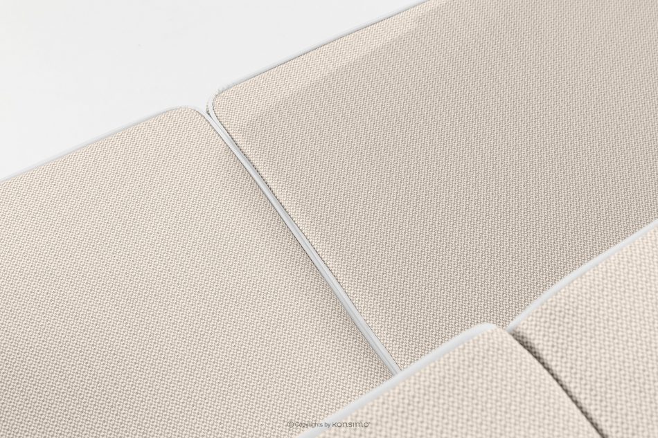 TRIGLO Moderná záhradná pohovka 3 na kovových nohách, biela/tmavo béžová/biela biela/tmavá béžová/biela - obrázok 7