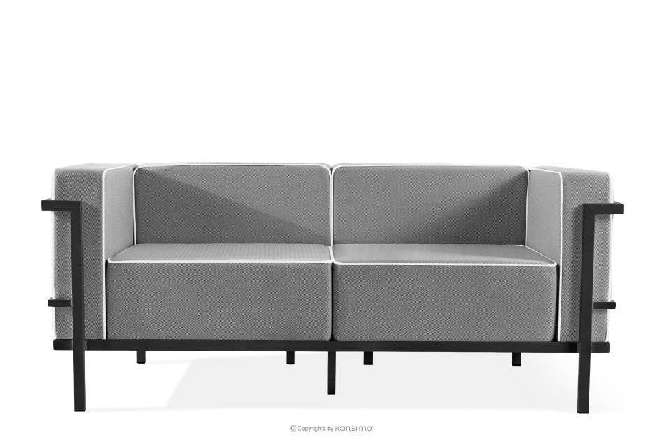 TRIGLO Záhradný nábytok 2x kreslo, dvojmiestna pohovka, konferenčný stolík tmavošedá/čierna/biela tmavo sivá/čierna/biela - obrázok 2