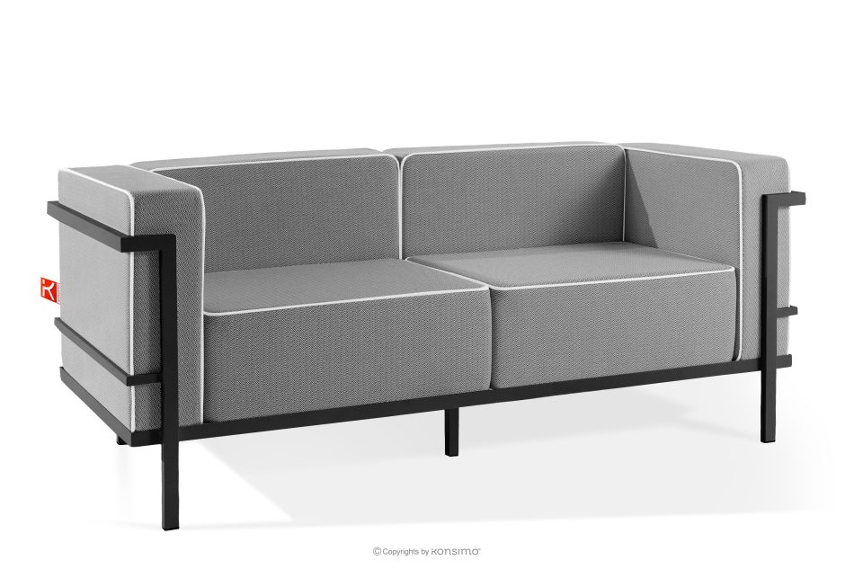 TRIGLO Záhradný nábytok 2x kreslo, dvojmiestna pohovka, konferenčný stolík tmavošedá/čierna/biela tmavo sivá/čierna/biela - obrázok 3