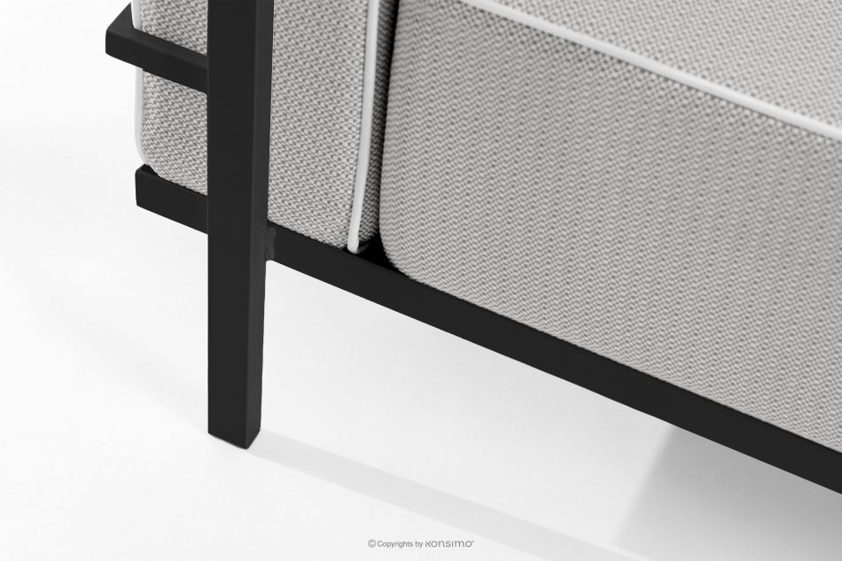 TRIGLO Záhradný nábytok: 2 kreslá, dvojmiestna pohovka, konferenčný stolík v tmavošedej/tmavošedej/bielej farbe tmavo sivá/tmavo sivá/biela - obrázok 10