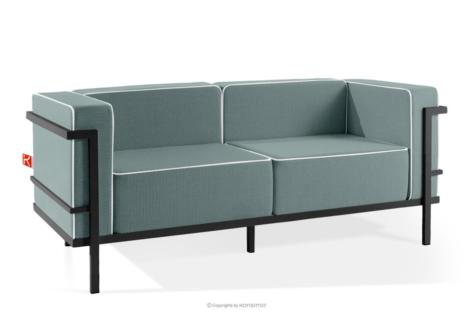 TRIGLO Záhradný nábytok: 2 kreslá, dvojmiestna pohovka, konferenčný stolík v tmavošedej/tmavozelenej/bielej farbe tmavo sivá/tmavo zelená/biela - obrázok 3