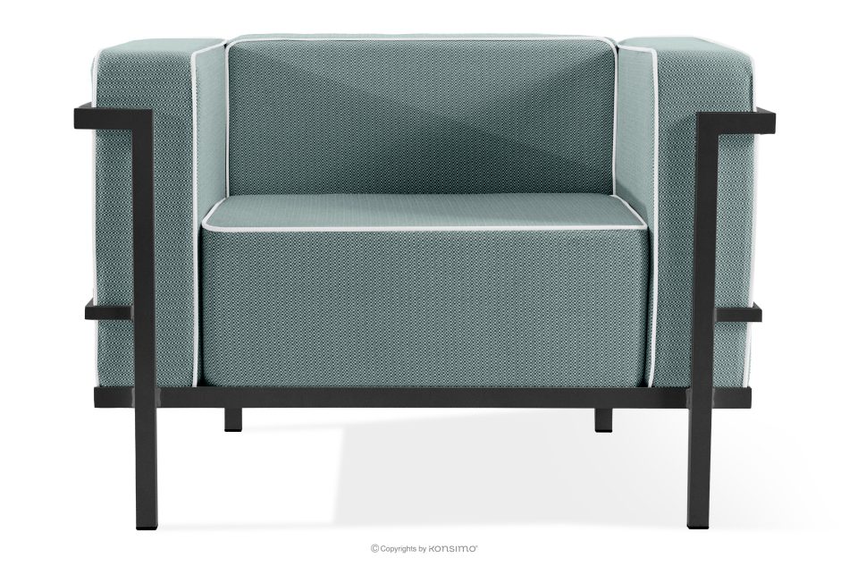 TRIGLO Záhradný nábytok: 2 kreslá, dvojmiestna pohovka, konferenčný stolík v tmavošedej/tmavozelenej/bielej farbe tmavo sivá/tmavo zelená/biela - obrázok 5