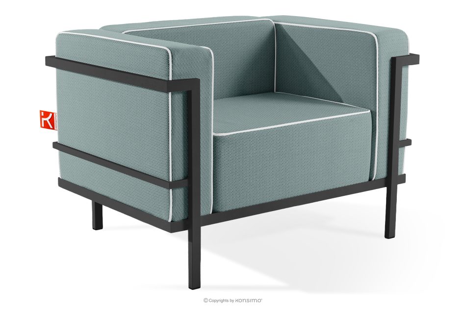 TRIGLO Záhradný nábytok: 2 kreslá, dvojmiestna pohovka, konferenčný stolík v tmavošedej/tmavozelenej/bielej farbe tmavo sivá/tmavo zelená/biela - obrázok 6