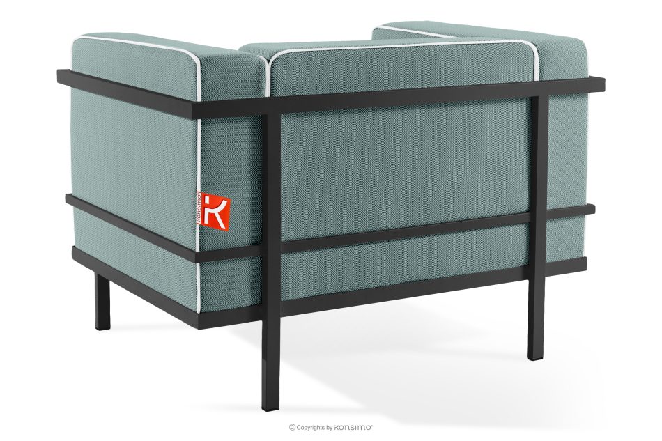 TRIGLO Záhradný nábytok: 2 kreslá, dvojmiestna pohovka, konferenčný stolík v tmavošedej/tmavozelenej/bielej farbe tmavo sivá/tmavo zelená/biela - obrázok 7