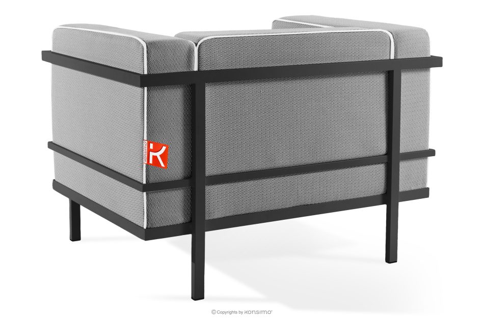 TRIGLO Záhradný nábytok: 2 kreslá, trojmiestna pohovka, tmavošedý/čierny/biely konferenčný stolík tmavo sivá/čierna/biela - obrázok 7