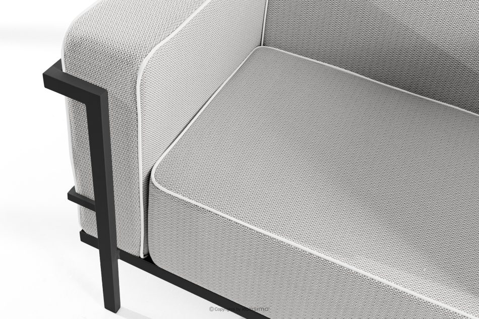 TRIGLO Záhradný nábytok: 2 kreslá, trojmiestna pohovka, konferenčný stolík v tmavošedej/tmavošedej/bielej farbe tmavo sivá/tmavo sivá/biela - obrázok 8
