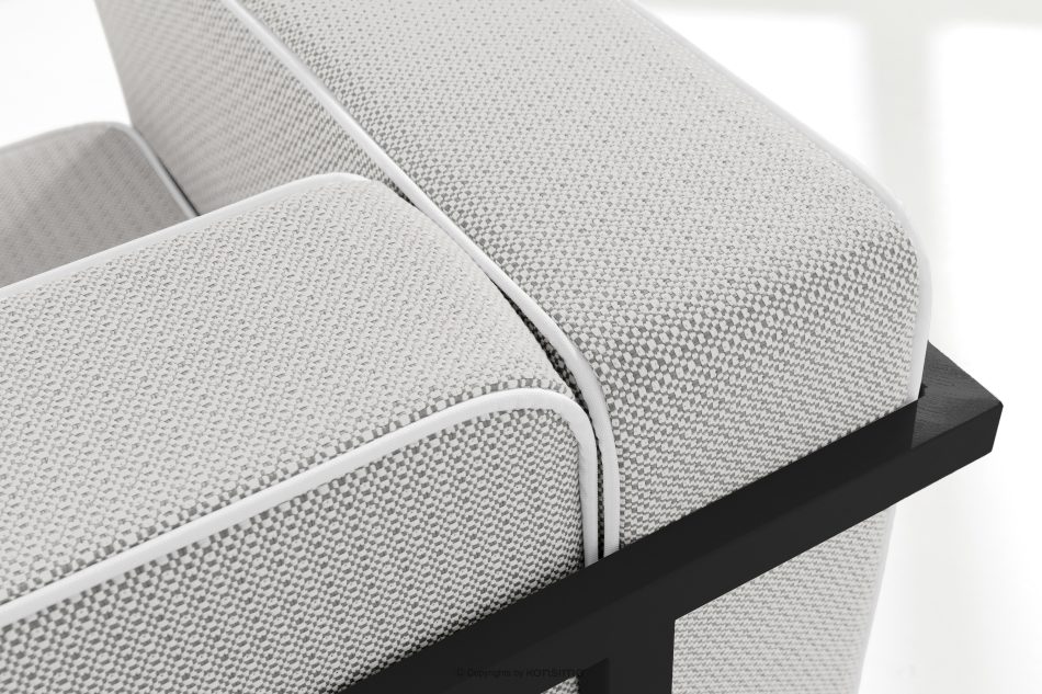 TRIGLO Záhradný nábytok: 2 kreslá, trojmiestna pohovka, konferenčný stolík v tmavošedej/tmavošedej/bielej farbe tmavo sivá/tmavo sivá/biela - obrázok 9