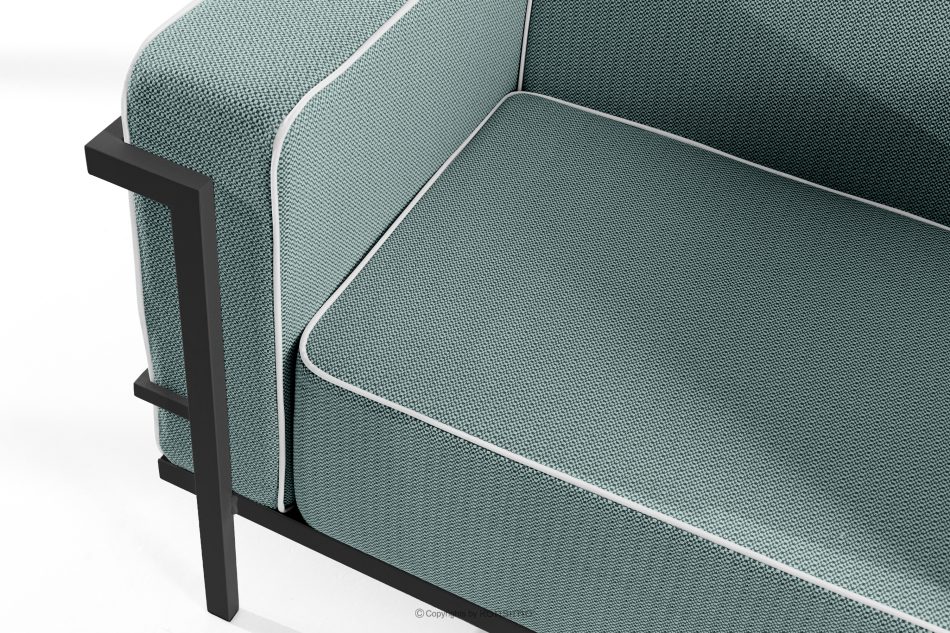 TRIGLO Záhradný nábytok: 2 kreslá, trojmiestna pohovka, konferenčný stolík v tmavošedej/tmavozelenej/bielej farbe tmavo sivá/tmavo zelená/biela - obrázok 8