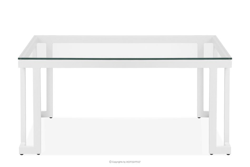 TRIGLO Súprava záhradného nábytku: 2 kreslá, trojmiestna pohovka, stôl v bielej/tmavo šedej/bielej farbe biela/tmavo sivá/biela - obrázok 13