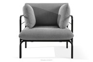 Záhradné kreslo Loft na kovových nohách, antracitová/čierna/biela