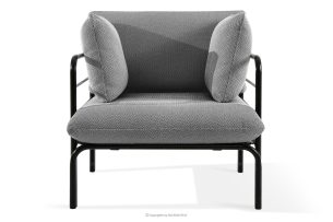 RAMBE, https://konsimo.sk/kolekcie/rambe/ Záhradné kreslo Loft na kovových nohách, antracitová/čierna/biela antracitová/čierna/biela - obrázok