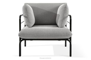 RAMBE, https://konsimo.sk/kolekcie/rambe/ Záhradné kreslo Loft na kovových nohách, antracitová/tmavo šedá/biela antracitová/tmavo šedá/biela - obrázok