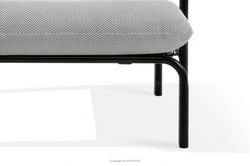 RAMBE Záhradné kreslo Loft na kovových nohách, antracitová/tmavo šedá/biela antracitová/tmavo šedá/biela - obrázok 9