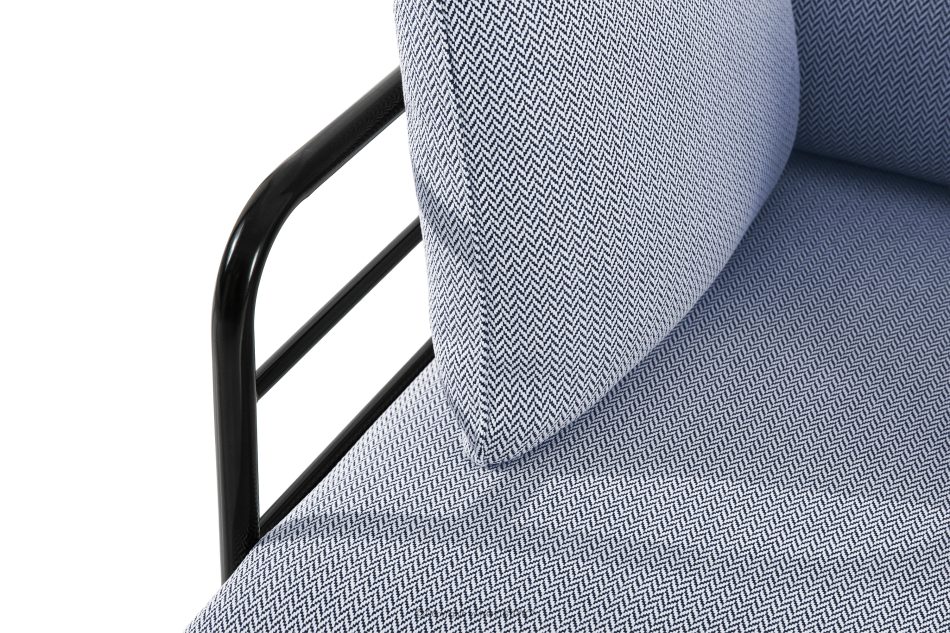 RAMBE Záhradné kreslo Loft na kovových nohách, antracitová/námornícka modrá/biela antracitová/námornícka modrá/biela - obrázok 6