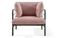 Záhradné kreslo Loft na kovových nohách, antracitová/červená/biela