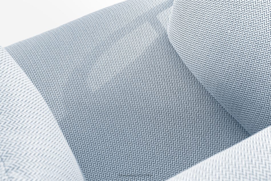 RAMBE Záhradné kreslo Loft s kovovými nohami, biele/svetlo modré/biele biela/nebesky modrá/biela - obrázok 5