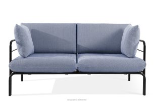 RAMBE, https://konsimo.sk/kolekcie/rambe/ Záhradná pohovka Loft 2 na kovových nohách antracitová/námornícka modrá/biela antracitová/námornícka modrá/biela - obrázok