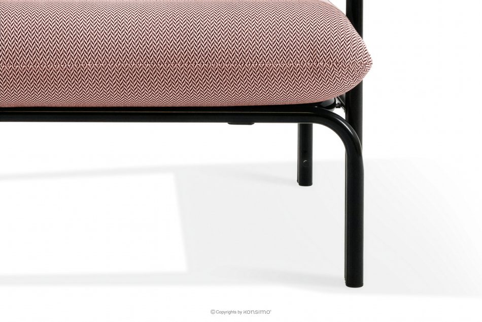 RAMBE Záhradná pohovka Loft 2 na kovových nohách antracitová/červená/biela antracitová/červená/biela - obrázok 9