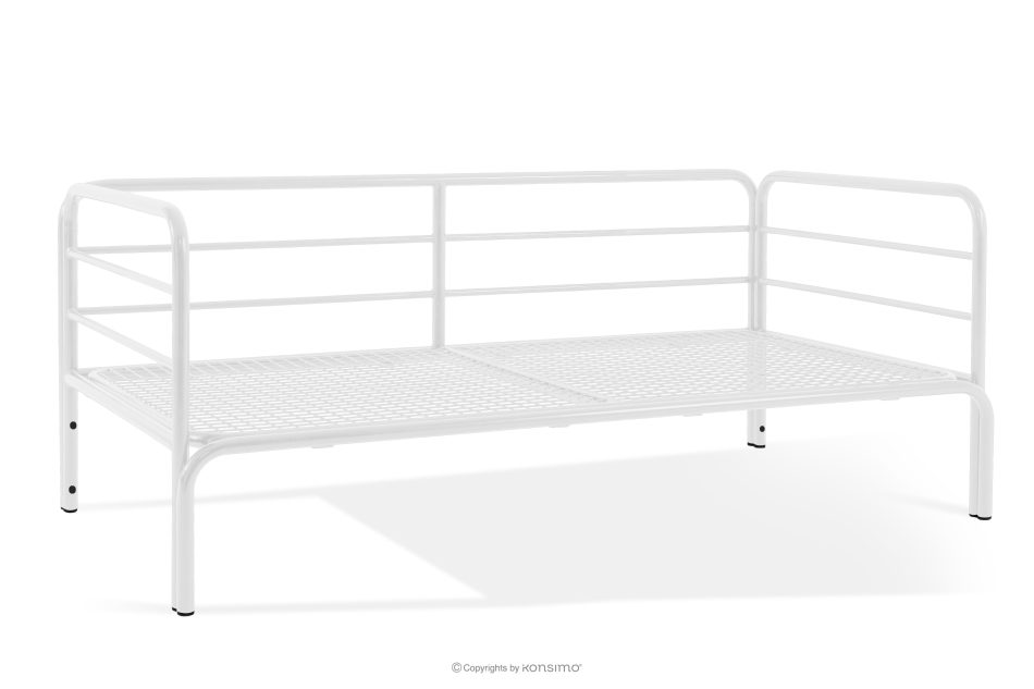 RAMBE Záhradná pohovka Loft 2 na kovových nohách, biela/béžová/biela biela/béžová/biela - obrázok 4